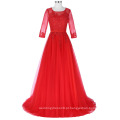 Grace Karin Floor-Length 3/4 Sleeve Long Tulle Netting Lace Red Evening Dress 8 Tamanho US 2 ~ 16 GK000122-1